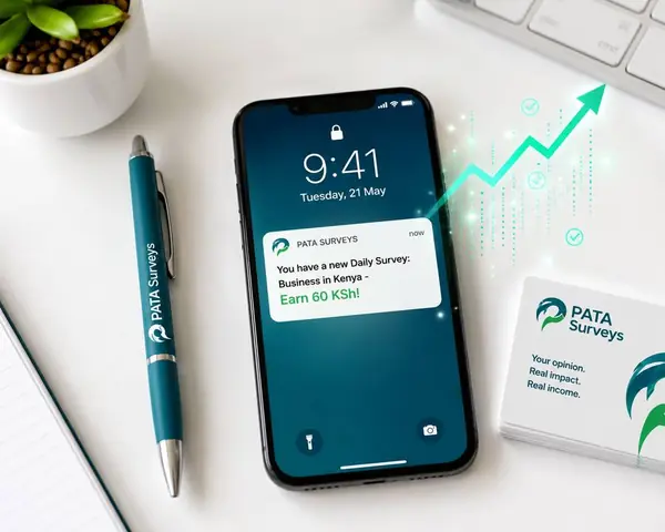 Pata Surveys daily survey lockscreen notification: Earn 60 KSh